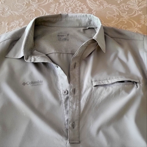 COLUMBIA TITANIUM OMNI-SHADE SHORT SLEEVES CASUAL SHIRT LARGE FOR MEN - Picture 14 of 15